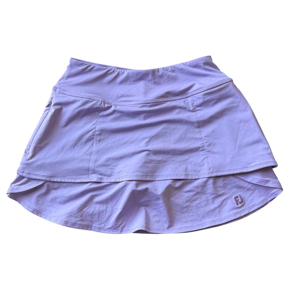 FootJoy Womens Performance Golf Skort Lavender Purple Layered Athletic Skirt S